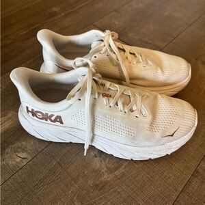 Hoka White Athletic Sneakers